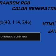 Random RGB Color Generator Using HTML CSS JavaScript