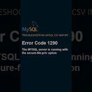Mysql Исправление ошибки Secure File Priv при импорте CSV файлов в MySQL Shorts