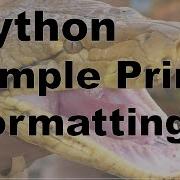 130 Python Simple Print Formatting