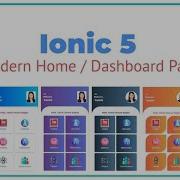 Ionic 5 Modern UI Design For Home Dashboard Page