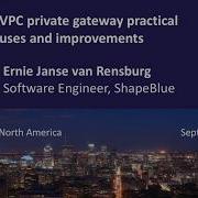 CloudStack VPC Private Gateway Practical Uses And Improvements Ernie Janse Van Rensburg CCCNA18