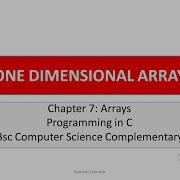 One Dimensional Array Initialization Programming In C Lecture 74