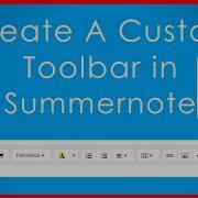 Summernote Made Easy How To Create Your Own Custom Toolbar