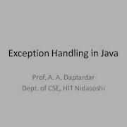 OOC Module 3 Exception Handling In Java Part 1