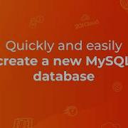20i Create A New MySQL Database