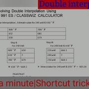 Double Interpolation Using Calculator Shortcut Tricks