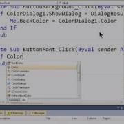 Visual Basic 2010 Express Tutorial 20 ColorDialog Changing Background Font Color SpeakABCs 4 11