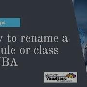 How To Change A Module Or Class Name In VBA Rename Class Or Module Name Excel VBA Macros