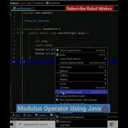 Modulus Operator Using Java Shorts Java