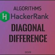 5 Diagonal Difference Hackerrank Algorithms Solution