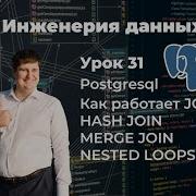 Инженерия данных Урок 31 SQL Как работает JOIN HASH JOIN MERGE JOIN NESTED LOOPS