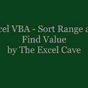 Excel VBA Sort Range And Find Value