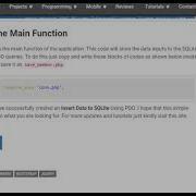Inserting Data Into SQLite Database Using PHP PDO Tutorial Demo