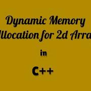 Dynamic Memory Allocation For NxM 2D Array Using Pointer C
