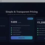 Responsive Pricing Table With Hover Card Effects HTML CSS Mini Project Html Css Webdesign
