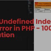 Fix Undefined Index Id Error In PHP 100 Solution