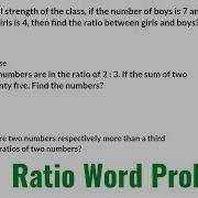 Ratio And Proportion Word Problems