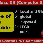 Scope Of A Variable In Python LEGB Rule In Python Class 12 Computer Science With Python