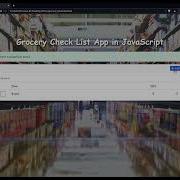 Simple Grocery Check List App In JavaScript DEMO