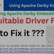 No Suitable Driver Found In Java Apache Derby Embedded