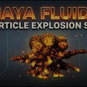 Maya Fluids Explosion Particle Emmiter
