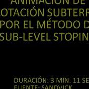 ANIMACIÓN DE EXPLOTACIÓN SUBTERRÁNEA POR EL MÉTODO DE SUB LEVEL STOPING