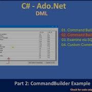 Ado Net DML Part 2 SqlCommand Builder Example Ado Net Tutorial 049