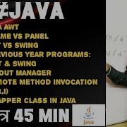 Java AWT SWING FRAME Vs PANEL Layout Managers Remote Method Invocation R M I Wrapper Class