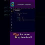 How To Use Comparison Operators Example In Python