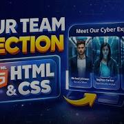 Create Our Team Section Using HTML CSS Code Live Preview