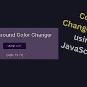 Random Background Color Changer App Using JavaScript
