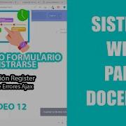 SISTEMA WEB PARA DOCENTES Video 12 Codeigniter 4 Bootstrap 4 6 JQuery PostGreSQL Plantilla Web