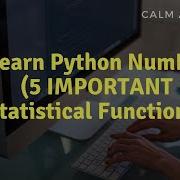 Learn Python NumPy 5 Most IMPORTANT Statistical Functions