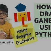 How To Draw Lord Ganesh Picture Using Python Happy Ganesh Chaturthi Learn Programming