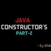 Constructors In Java Part 2 Lec 32 Java Tutorials BhanuPriya