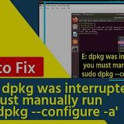 How To Fix Error Dpkg Was Interrupted You Must Manually Run Sudo Dpkg Configure A