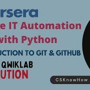 Introduction To Git GitHub Week Qwiklab3 Solution Coursera Google IT Automation With Python