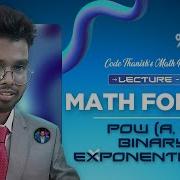 Binary Exponentiation Pow A B Math 9 Code Thanish DSA Sheet