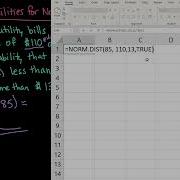 Finding Probabilities For Normally Distributed Data Using Excel