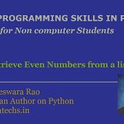 Free Python Course Python Program To Retrieve Evens From List