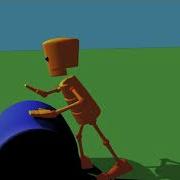 Buckid Pushing A Barrel Because He Can