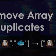 Remove Duplicate Array Values JavaScript Tutorial