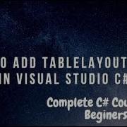 How To Add TabelLayoutPanel In Visual Studio C WinForm TableLayoutPanel Visual Studio 2019
