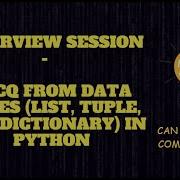 6 Interview Session MCQ From Data Types List Tuple Set Dictionary In Python