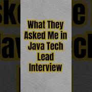 Java Tech Lead Interview Questions Javainterviewquestions Javainterview