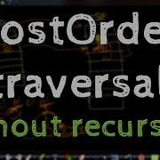 Postorder Traversal Without Recursion Iterative Postorder Tree Traversal