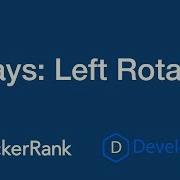 Hacker Rank Practice Arrays Left Rotation