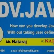 How Can You Develop Java Class Advanced Java Tutorial Mr Nataraj