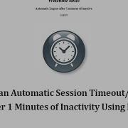 Create An Automatic Session Timeout Logout After 1 Minutes Of Inactivity Using PHP