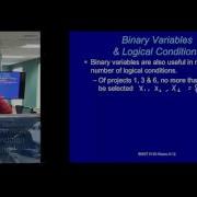 Operations Research The Use Of Binary Variables